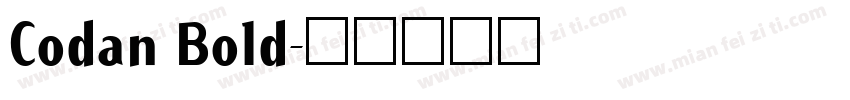 Codan Bold字体转换